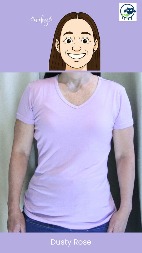 Lady's V-Neck Merino T-shirts