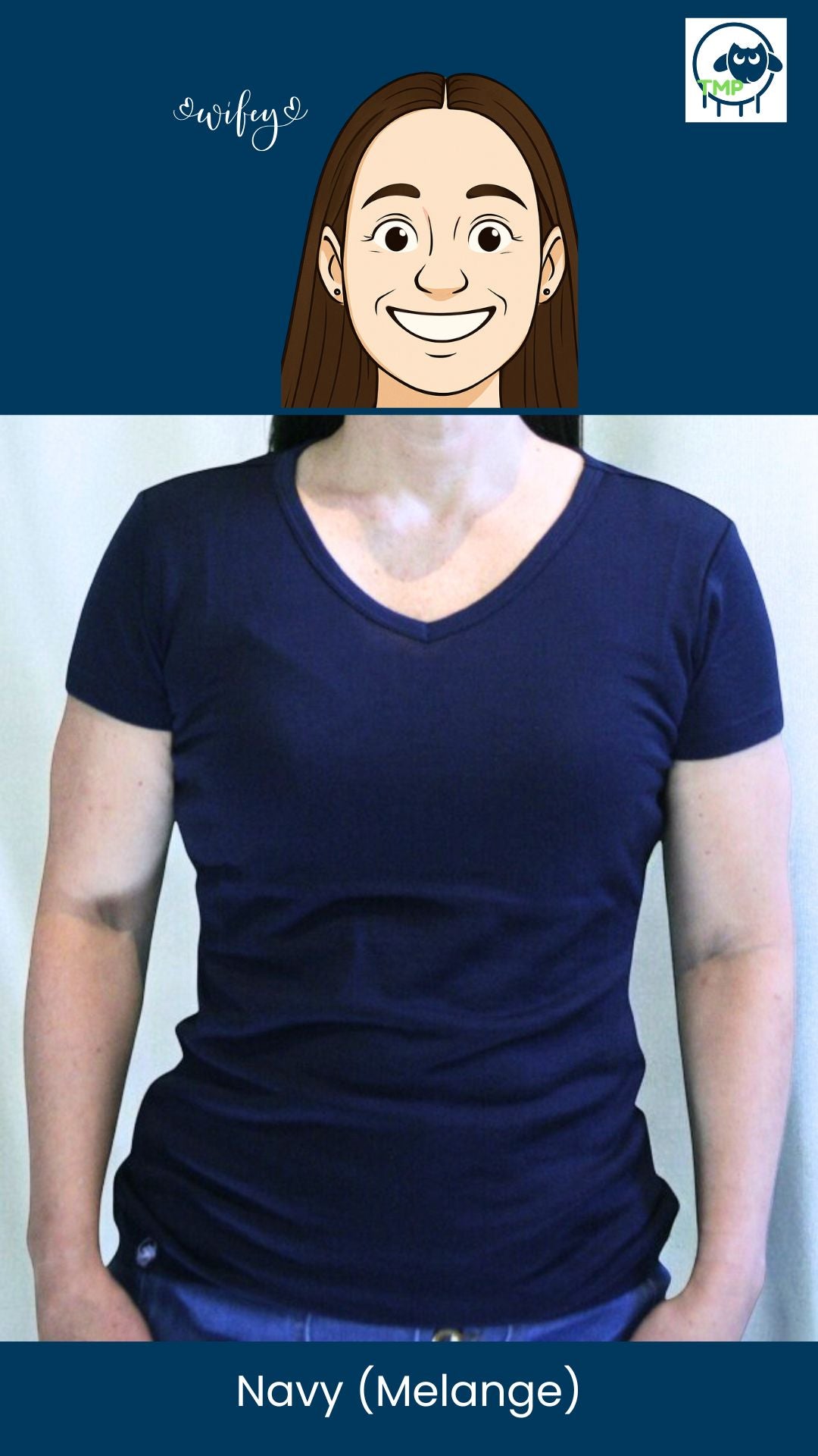 Lady's V-Neck Merino T-shirts