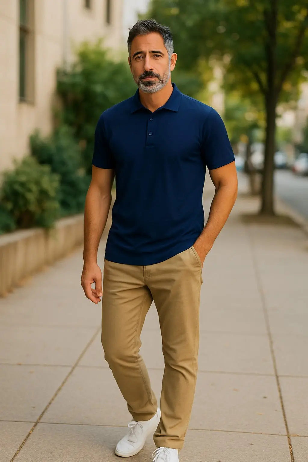 Limited Release - Navy Blue Men's Polo - 100% Merino Wool