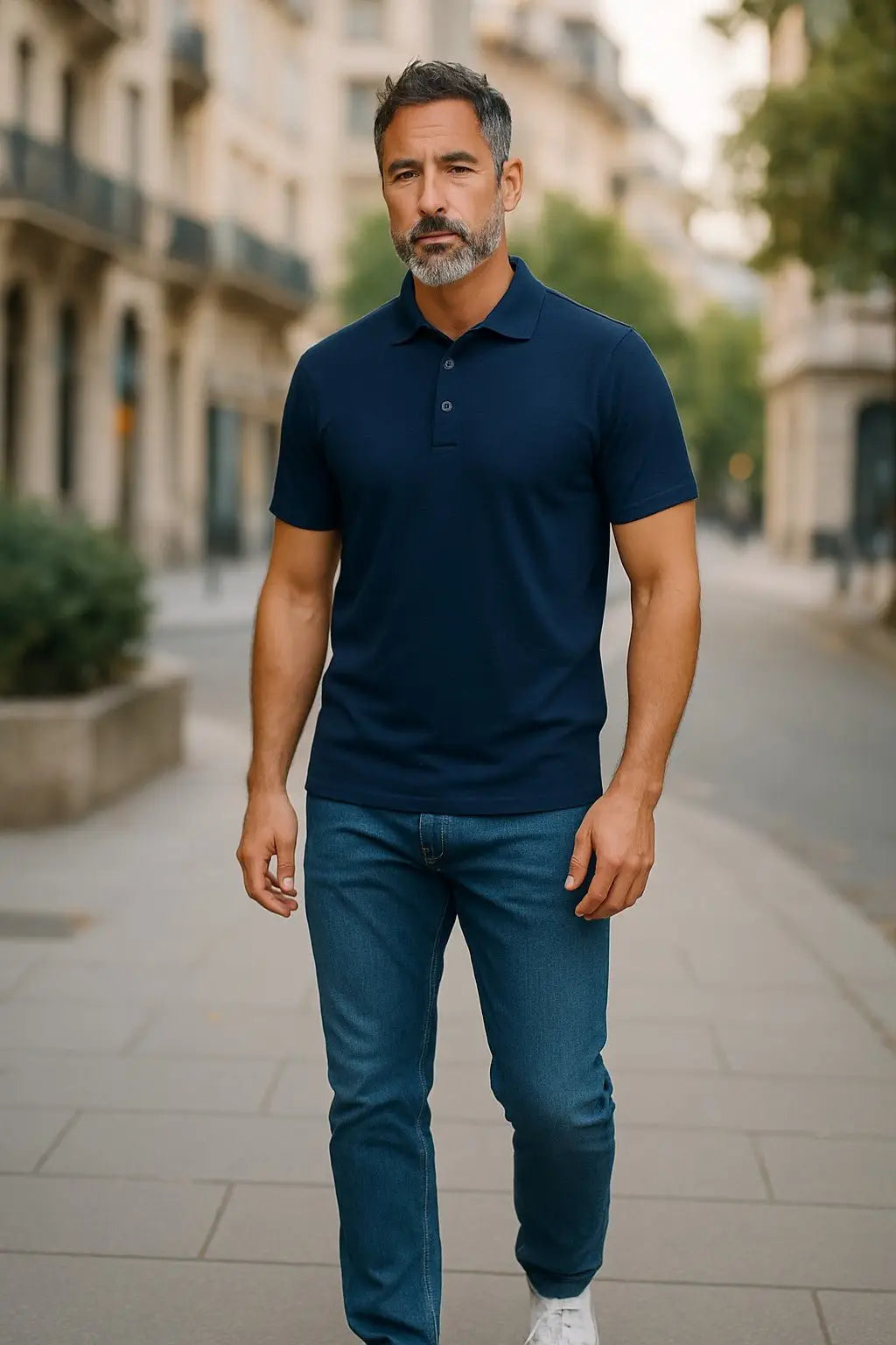 Limited Release - Navy Blue Men's Polo - 100% Merino Wool