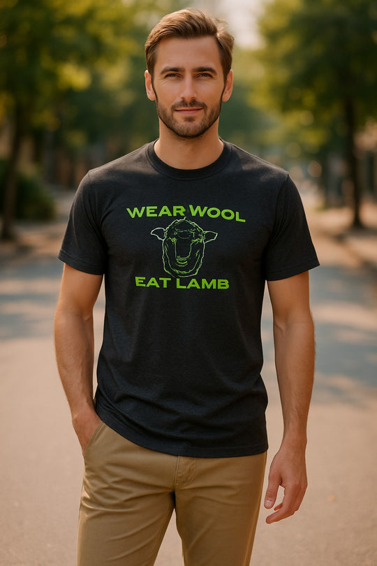 Merino Wool Crew Neck T-Shirt  - Wear Wool / Eat Lamb