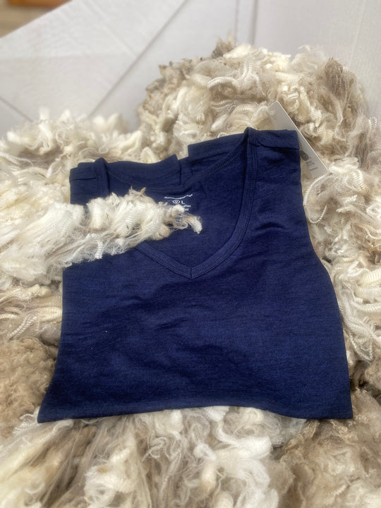 Lady's V-Neck Merino T-shirt