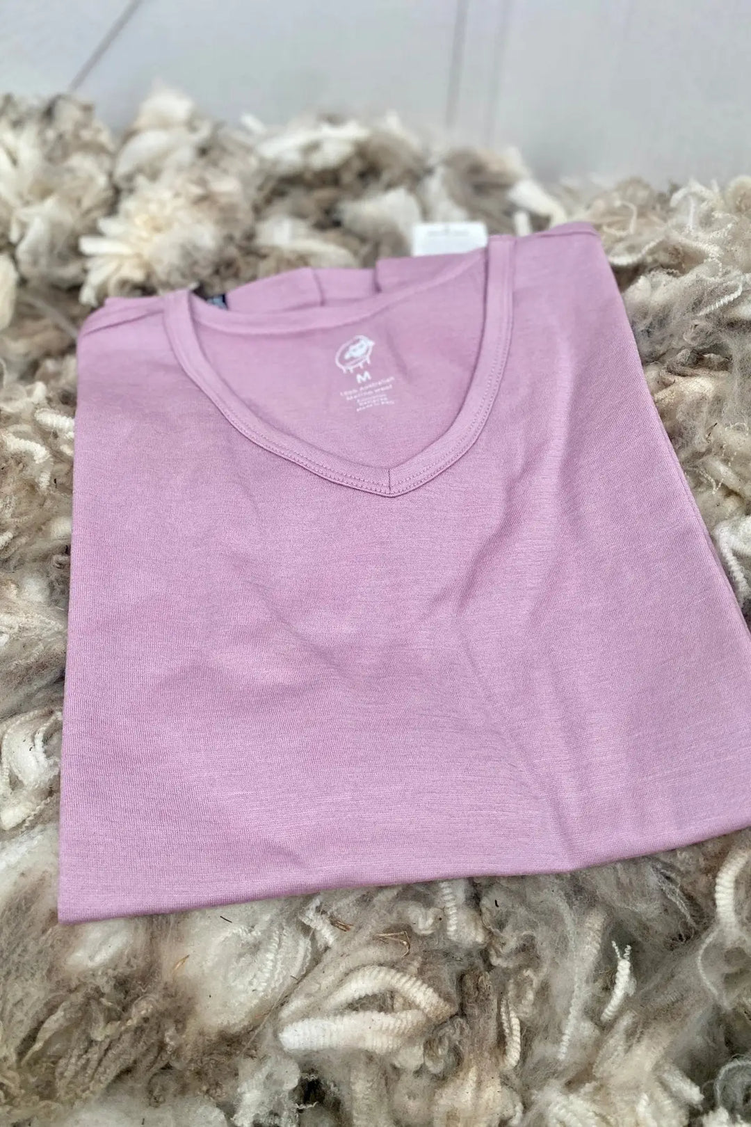 Pink V-neck T-shirt