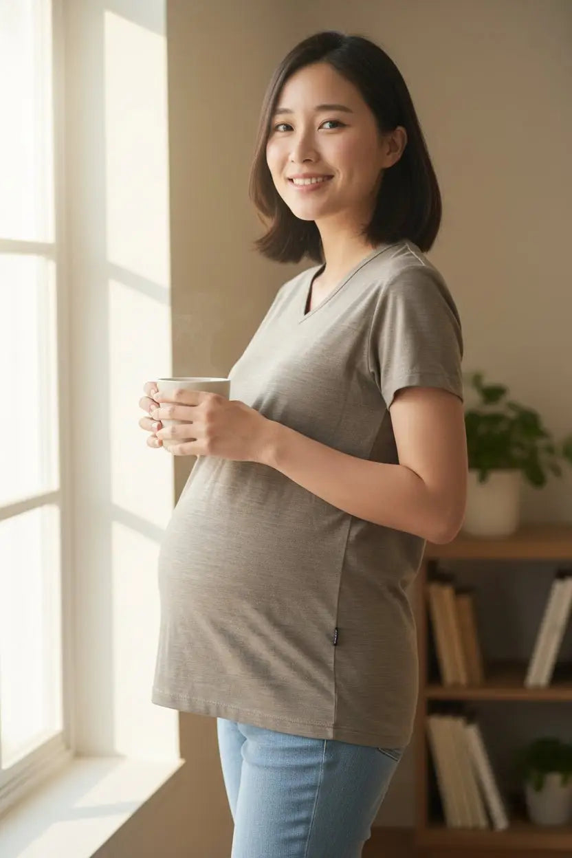 Brown merino wool t-shirt by @TheMerinoPolo