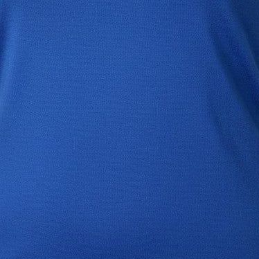 A royal blue scoop-neck athletic tank top displayed on a ghost mannequin against a plain white background.