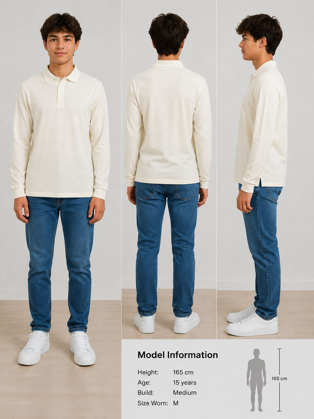 Unisex Long Sleeve Merino Polo — Enhanced Performance