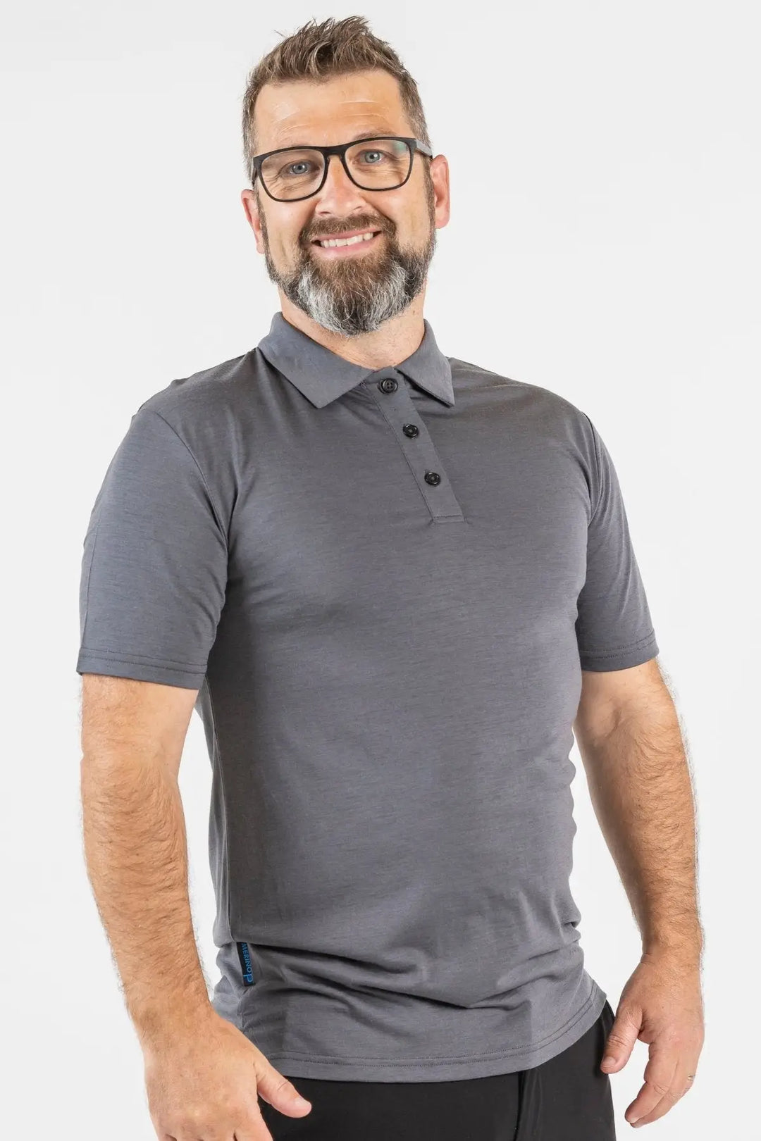 Men's Polo Shirt - Australian Merino Wool - Charcoal Grey - The Merino Polo