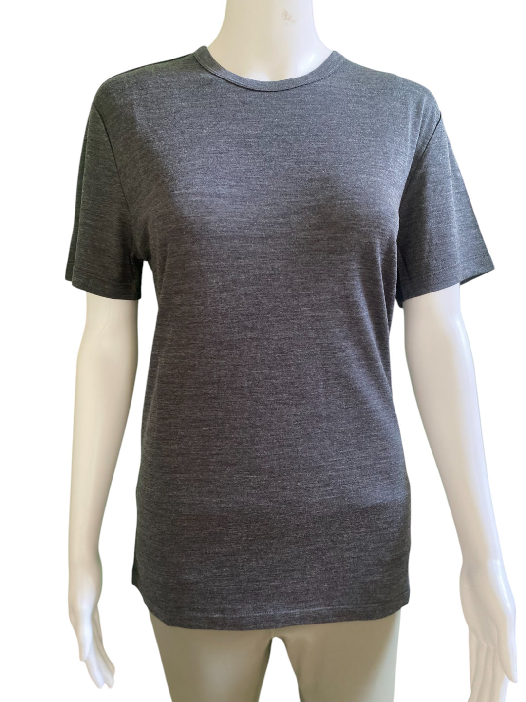 Lady's Merino T-shirts - 100% Extra Superfine Wool - Dark Grey Melange - The Merino Polo