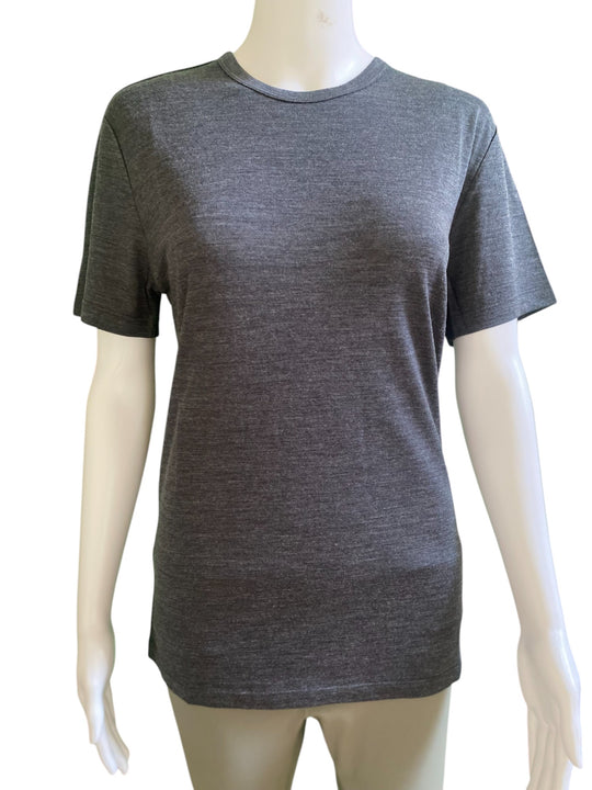 Lady's Merino T-shirts - 100% Extra Superfine Wool - Dark Grey Melange - The Merino Polo