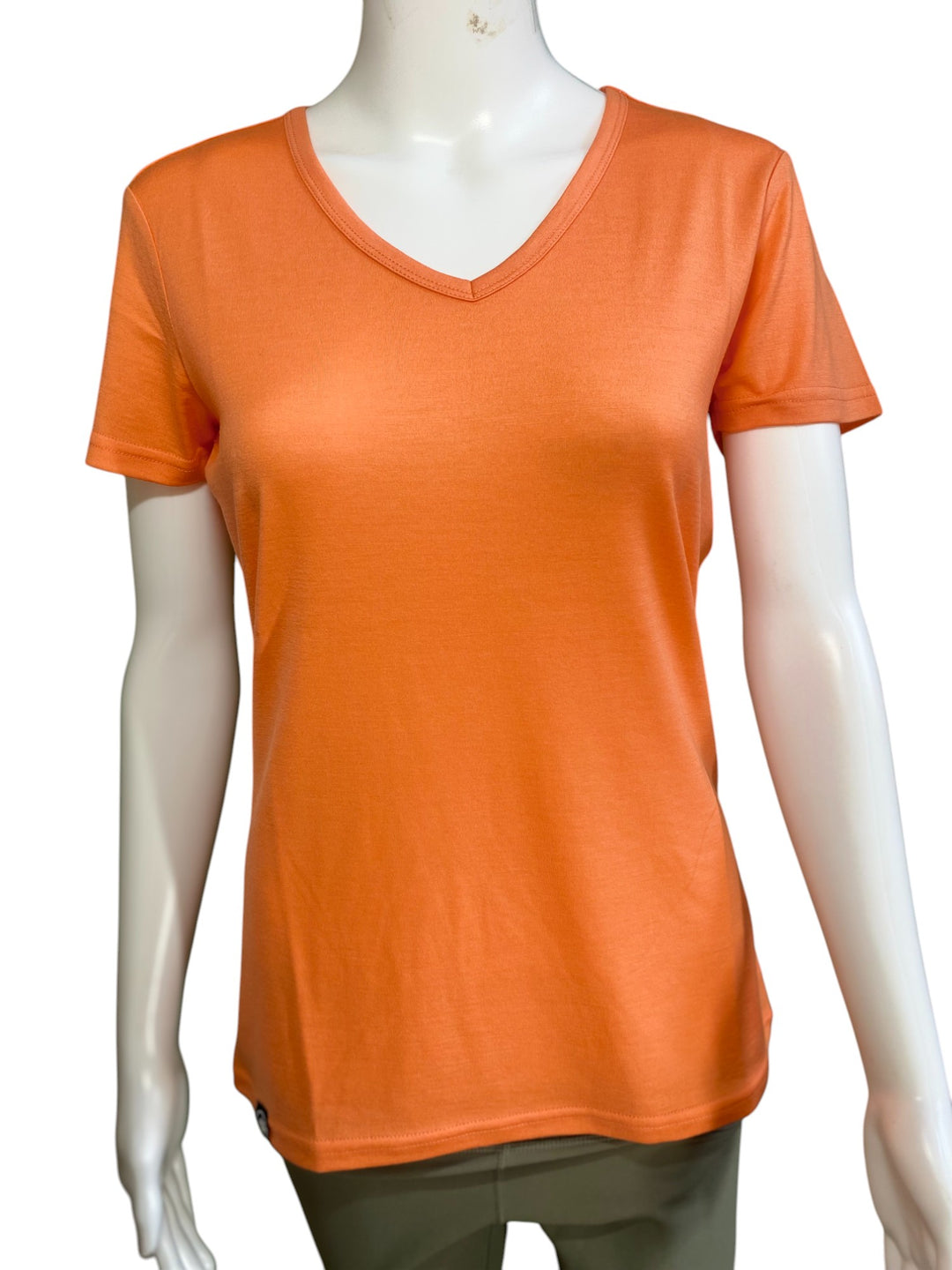 Lady's Merino T-shirts - 100% Extra Superfine Wool - Light Orange - The Merino Polo